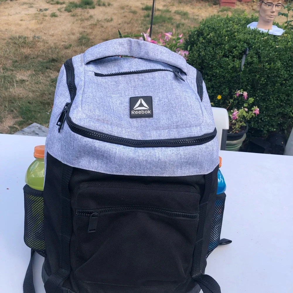 Reebok Bobbie Top Loader Two-Tone Grey and Black Daypack Backpack
